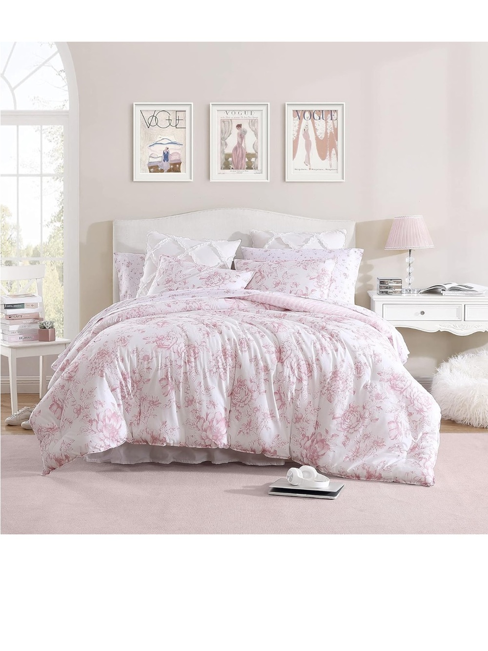 Laura Ashley - Twin XL Comforter Set, Reversible Cotton Bedding
